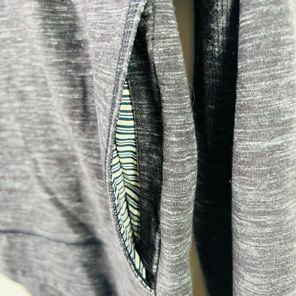 Lululemon Exhalation Pullover II Heathered Marled Gray Size 10 Crewneck Pockets - Picture 5 of 8
